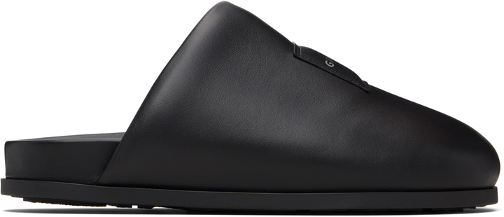 Photo: Givenchy Black Puffy Nappa Leather Mule Loafers