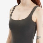 Entire Studios Women's Square Neck Bodysuit in Washed Black