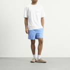 Calvin Klein Men's Heritage Crest Cotton Poplin Pyjama Short Set in White/Slim Stripe Blue Descent