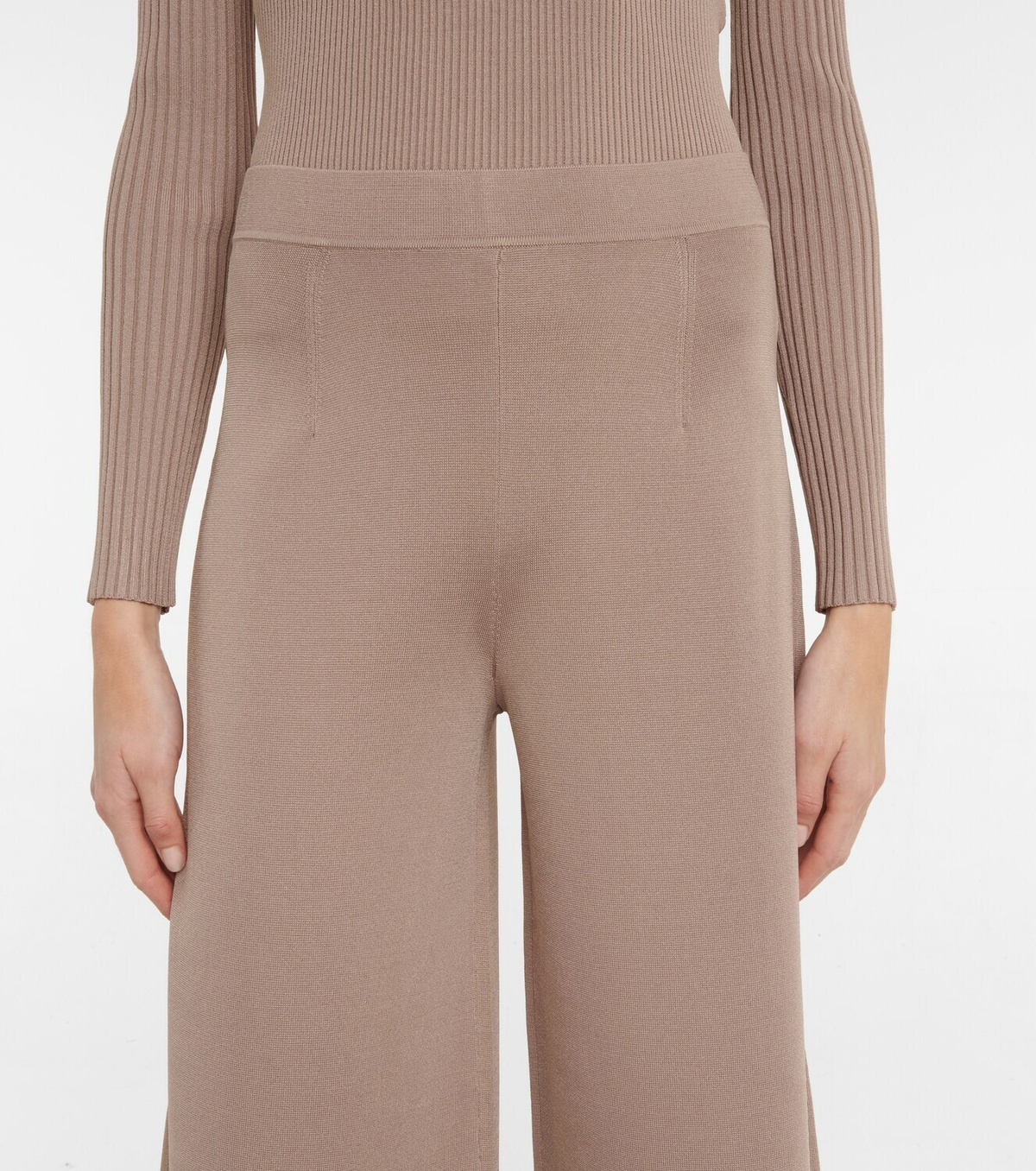 Simkhai Cayman Studded Linen Wide Leg Pant in Black main image 1