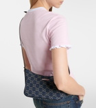 Gucci Lady Lunetta GG Small denim shoulder bag