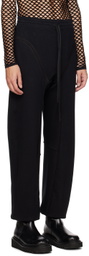Parnell Mooney SSENSE Exclusive Black V-Line Lounge Pants
