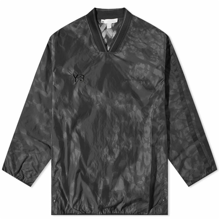Photo: Y-3 Men's Long Sleeve Football Leopard Jersey Top in Black