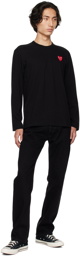 COMME des GARÇONS PLAY Black Heart Patch Long Sleeve T-Shirt