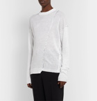 Isabel Benenato - Distressed Linen Sweater - White