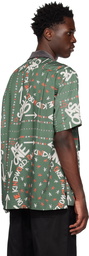 sacai Green Bandana Print Shirt