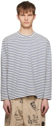 Junya Watanabe Off-White Striped Long Sleeve T-Shirt