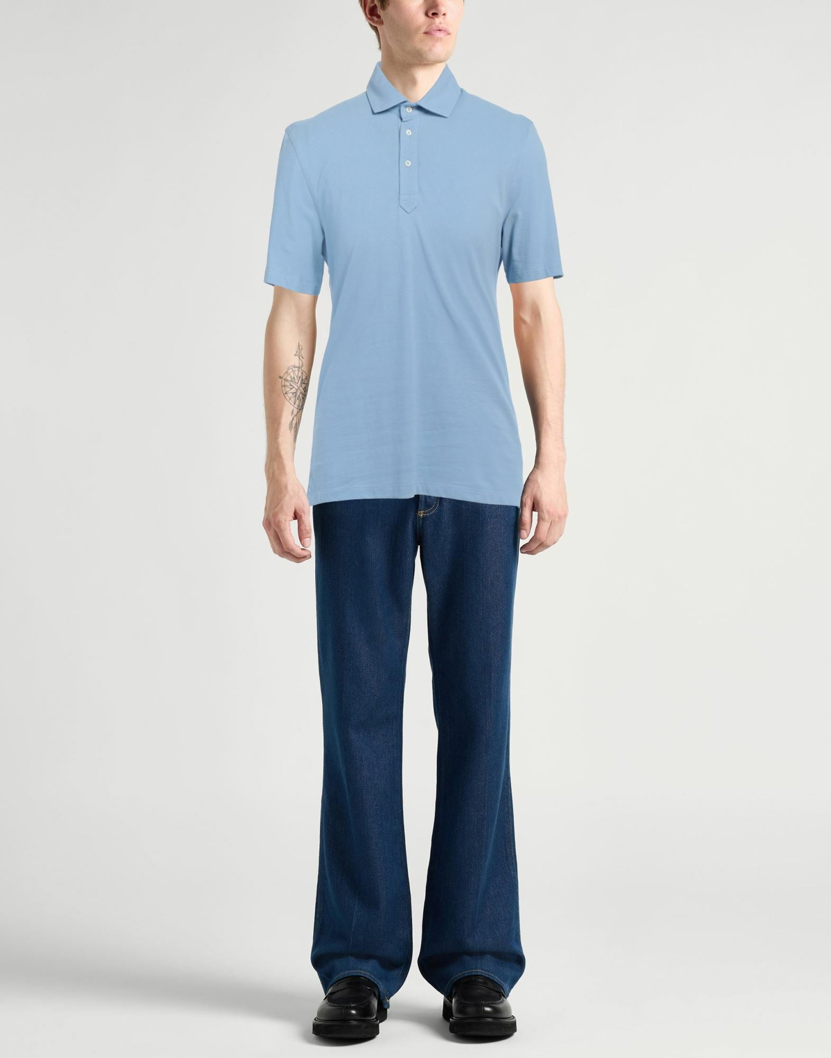 Brunello Cucinelli Mens Polo shirt Sky in Blue