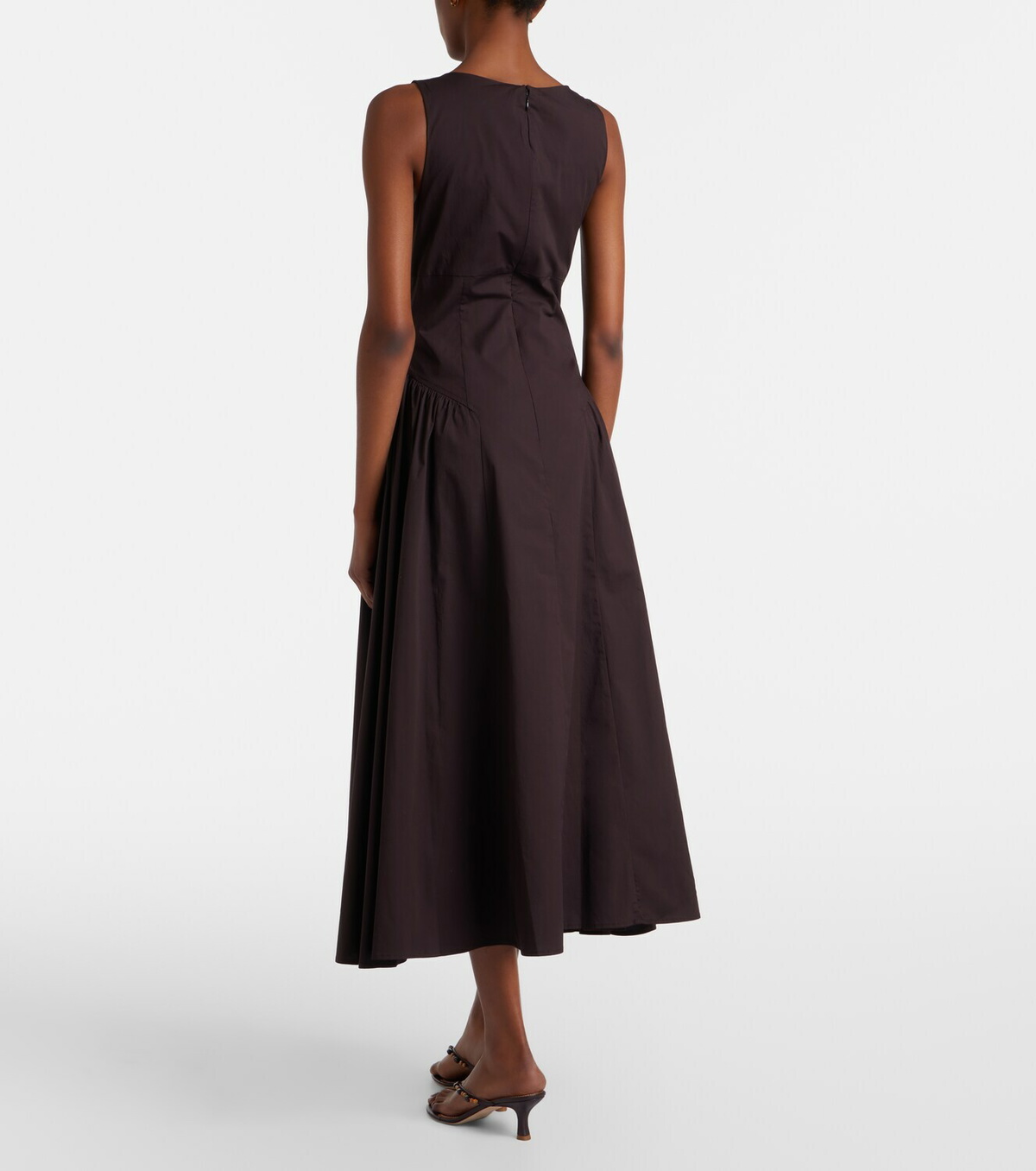 Staud Gwen cotton poplin midi dress