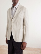 Eleventy - Stretch Linen, Wool and Silk-Blend Suit Jacket - Neutrals