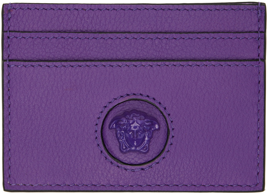 Photo: Versace Purple 'La Medusa' Card Holder