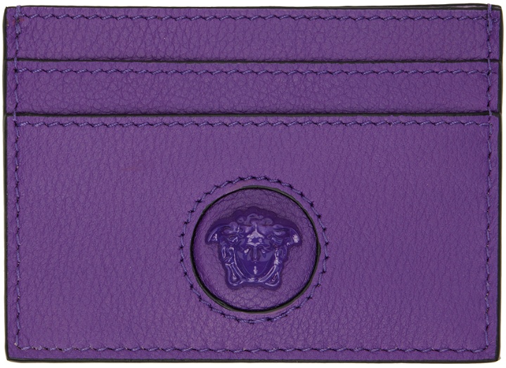 Photo: Versace Purple 'La Medusa' Card Holder