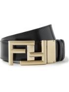 Fendi - 3.5cm Logo-Embellished Reversible Leather Belt