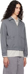 Lady White Co. Gray Textured Coach Jacket
