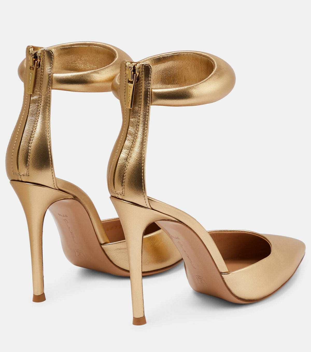 Gianvito Rossi - Bijoux 105 metallic leather pumps