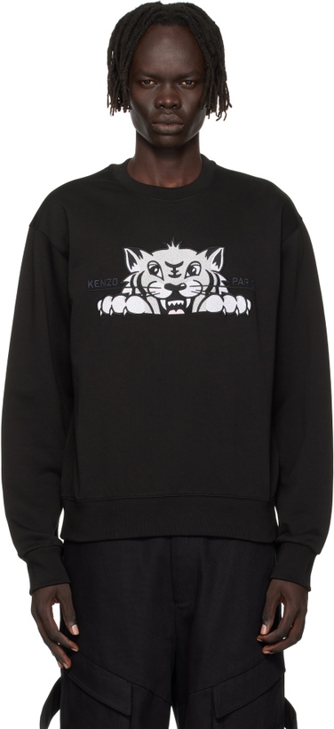 Photo: Kenzo Black Kenzo Paris 'KENZO Happy Tiger' Embroidered Sweatshirt