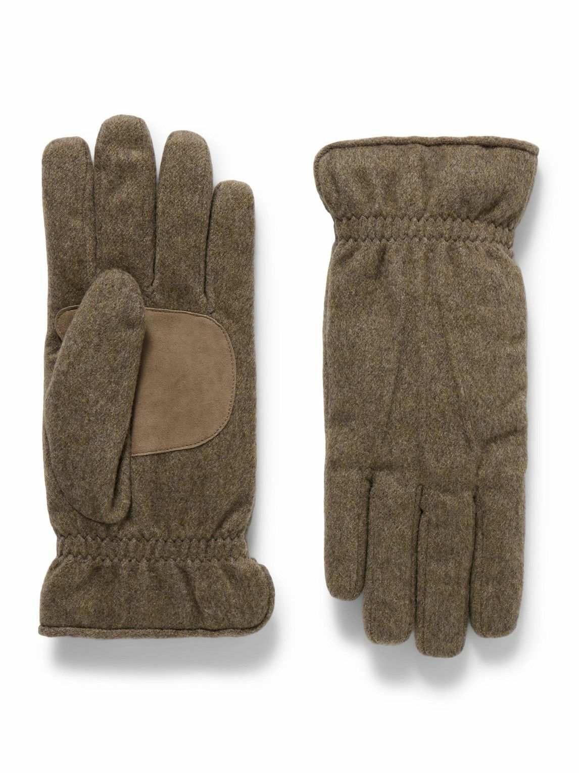 Loro Piana - Ashford Storm System® Cashmere and Suede Gloves - Brown