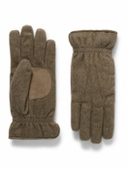 Loro Piana - Ashford Storm System® Cashmere and Suede Gloves - Brown