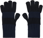 CFCL SSENSE Exclusive Black & Navy Flutted Gloves