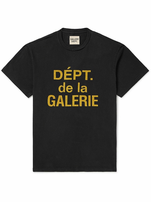 Photo: Gallery Dept. - Logo-Print Cotton-Jersey T-Shirt - Black