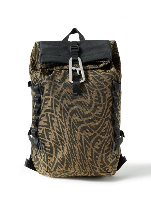 Photo: Fendi - FERRINO Ripstop-Trimmed Logo-Jacquard Canvas Backpack