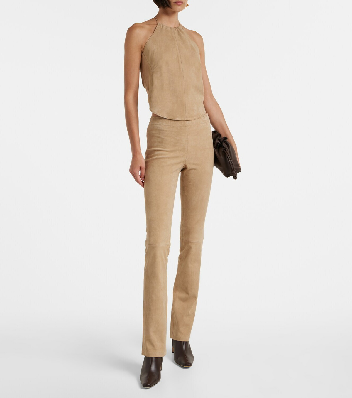 Stouls JP Long suede flared pants