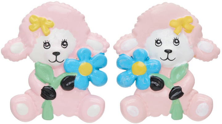 Photo: Moschino Pink Resin Clip Earrings