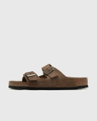Birkenstock Arizona Soft Footbed Suede Leather Brown Mens Sandals & Slide