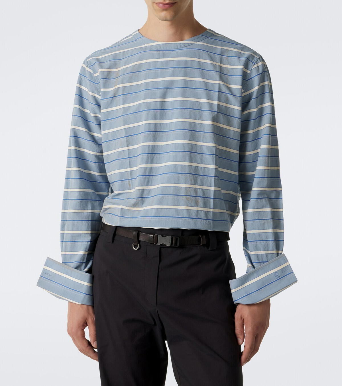 Prada Striped cotton twill shirt