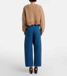 Chloé Cropped barrel-leg pants