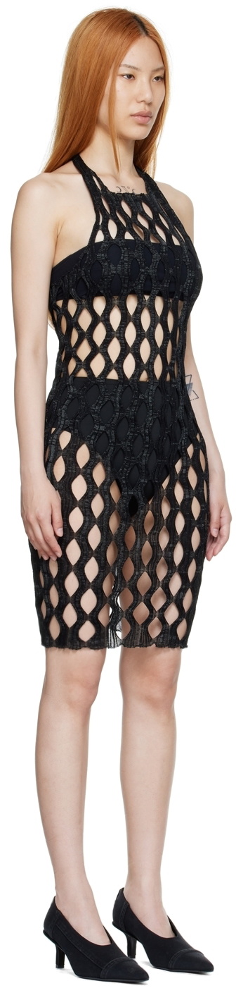 a. roege hove Black Cotton Mini Dress