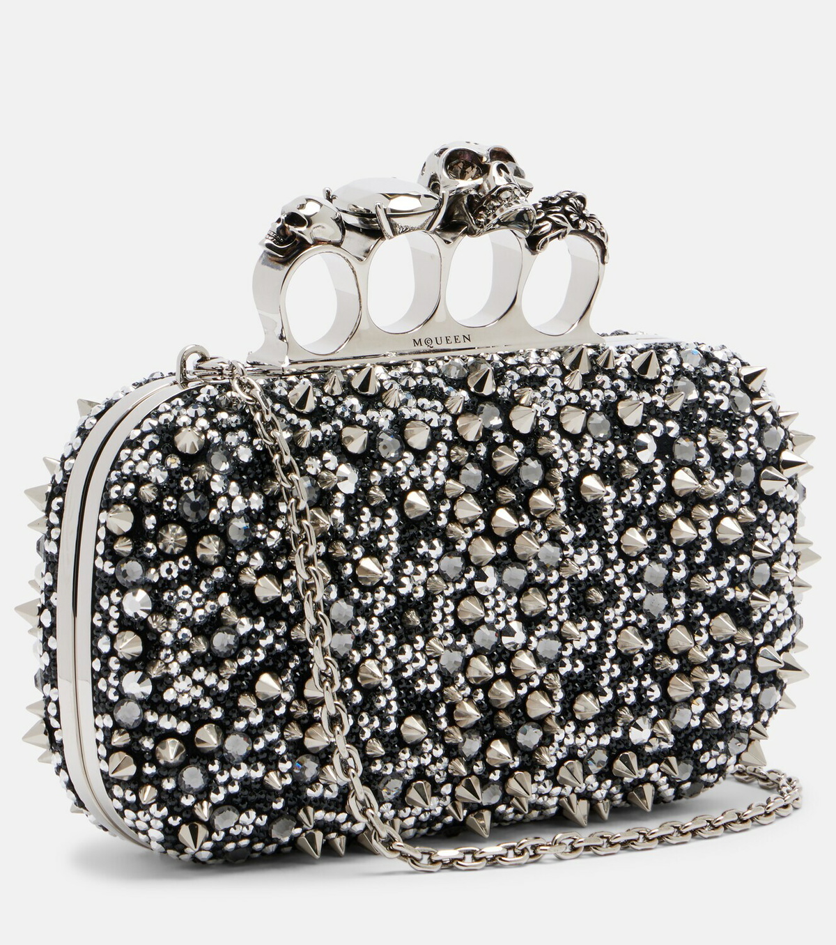 McQueen Knuckle embellished clutch