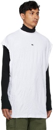 Balenciaga White Mesh Sleeveless T-Shirt