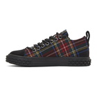 Giuseppe Zanotti Red Plaid Blabber Low-Top Sneakers