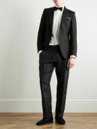 Brioni - Tapered Faille Tuxedo Trousers - Black