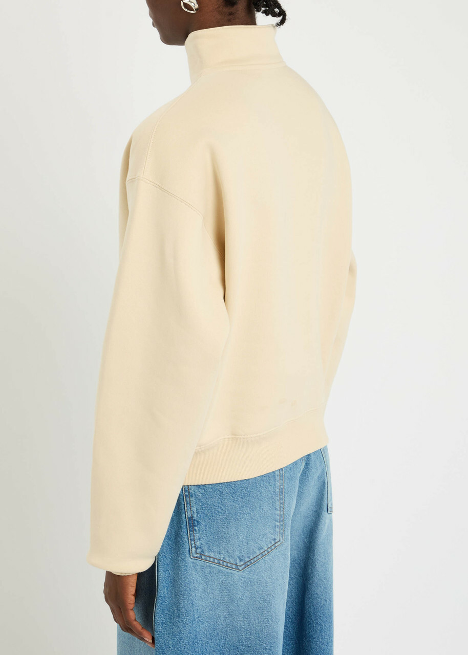 Jacquemus Le Camionneur Gros Grain Cotton Sweatshirt Beige