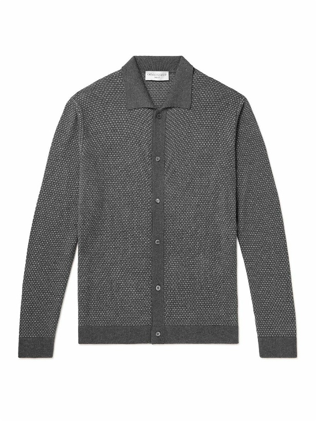 Photo: Officine Générale - Kylan Cotton-Blend Polo Shirt - Gray