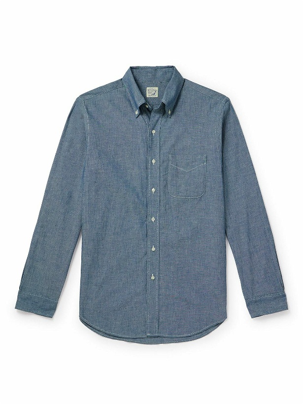 Photo: OrSlow - Button-Down Collar Cotton-Chambray Shirt - Blue