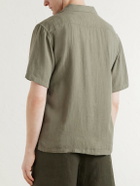 Aimé Leon Dore - Embroidered Linen-Blend Shirt - Green