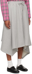 ADER error Gray Asymmetric Midi Skirt
