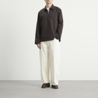 MHL by Margaret Howell Men's Long Sleeve Half Zip Pull On Shirt in Earth