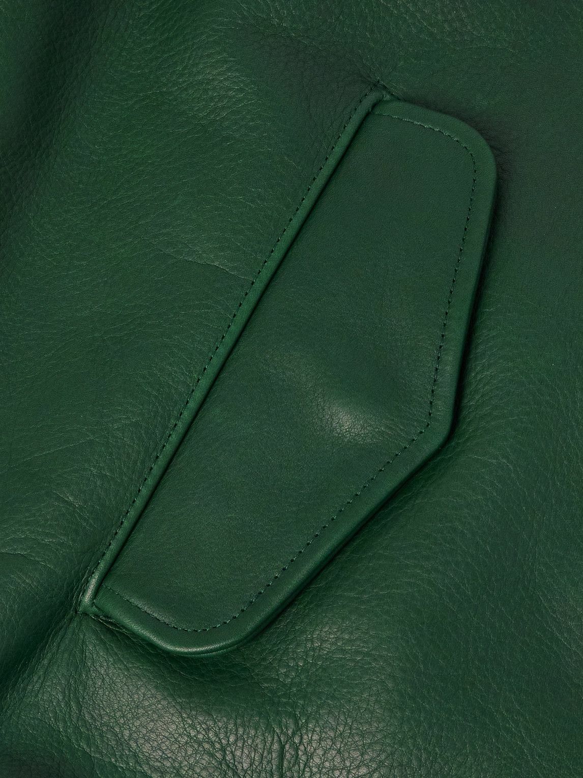 Golden Bear - Baracuda Leather Bomber Jacket - Green