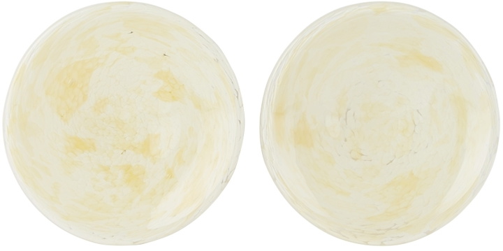 Photo: Stories of Italy White & Yellow Nougat Dessert Plate Set