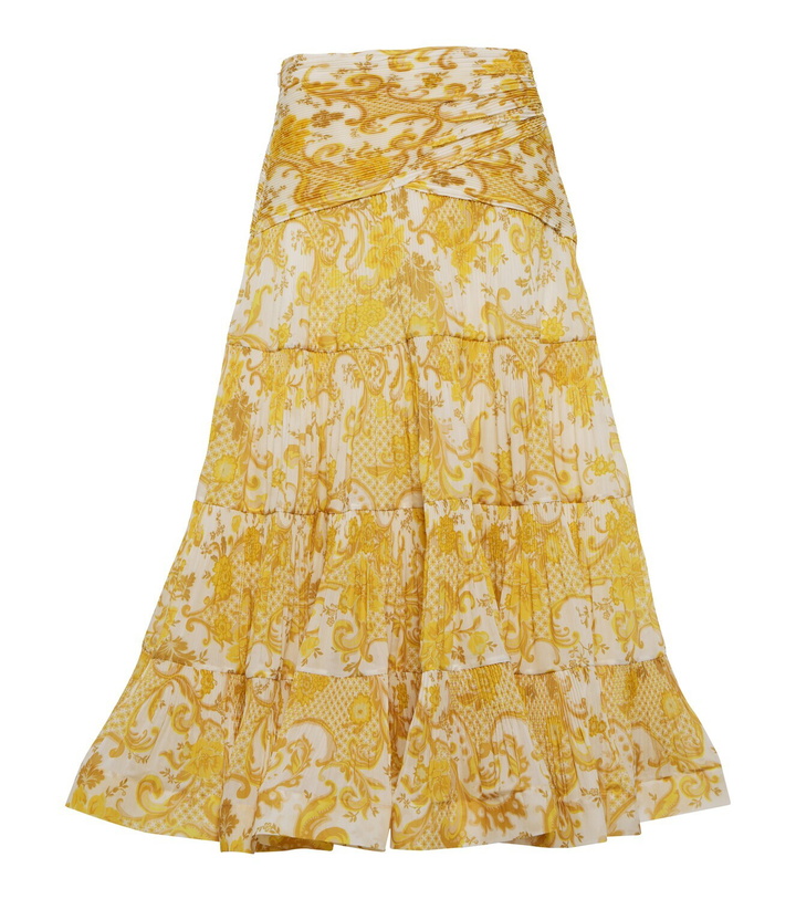 Photo: Zimmermann - Postcard printed pleated midi skirt