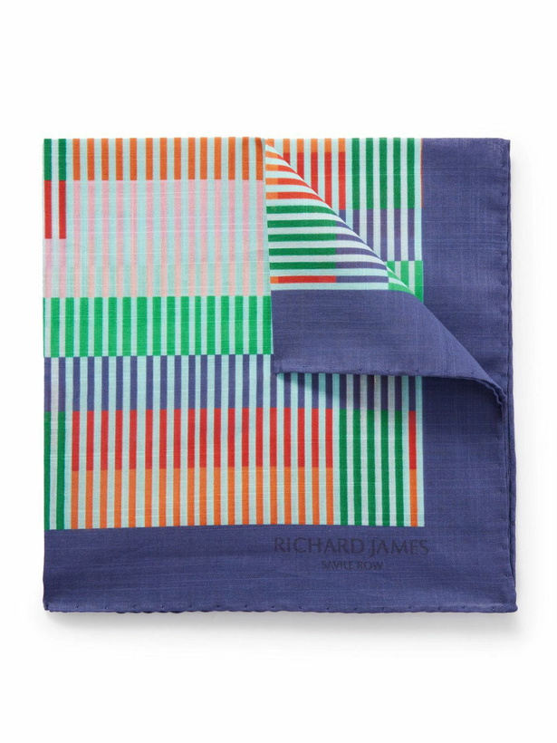 Photo: Richard James - Striped Cotton-Voile Pocket Square
