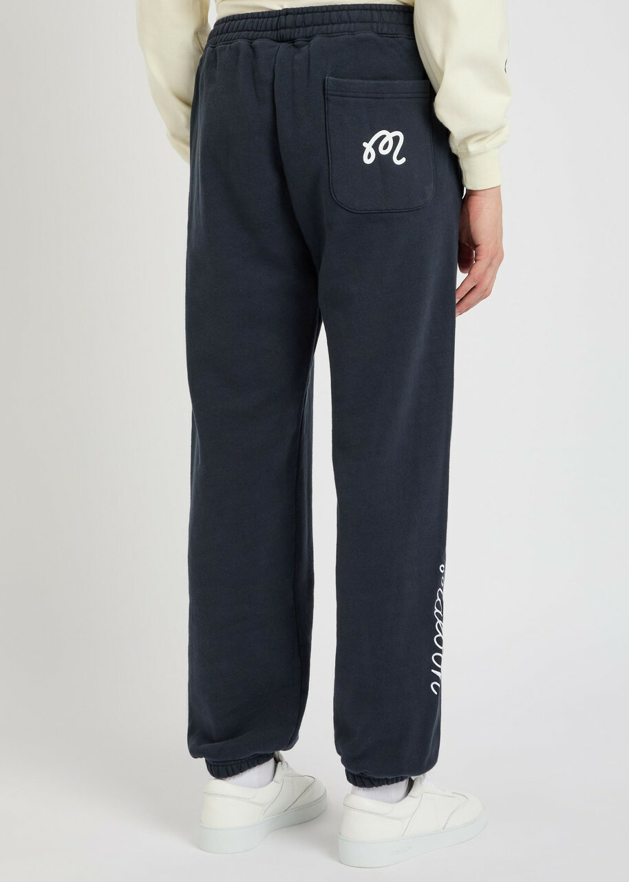 Malbon Clubhouse Logo Cotton Sweatpants Navy