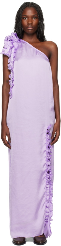 Photo: Kika Vargas Purple Aretha Maxi Dress