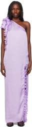 Kika Vargas Purple Aretha Maxi Dress