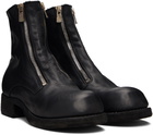 Guidi Black Horse Double Front Zip Boots