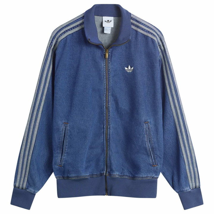 Photo: Adidas Men's Denim FB Tracktop in Vintage Denim